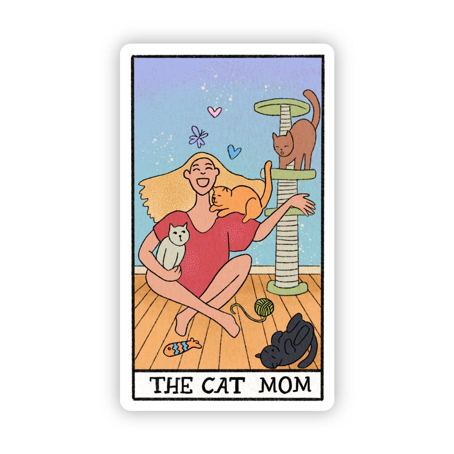 Big Moods - "The Cat Mom" Tarot Card Sticker