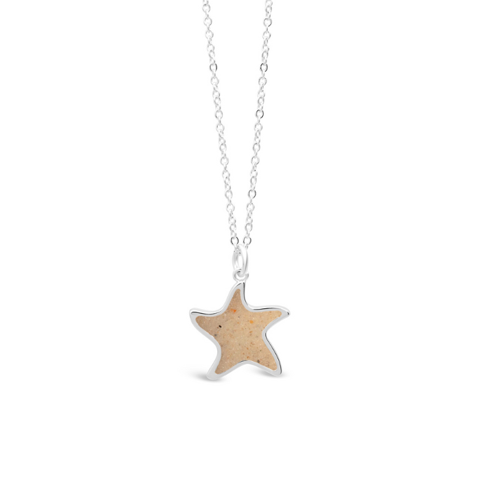 Explorer Starfish Necklace - Silver - Amazonite