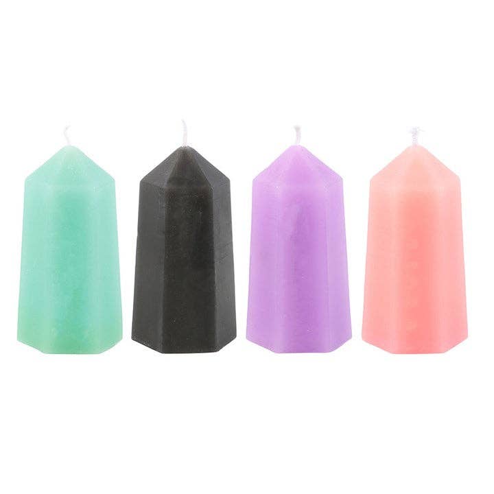 Small Hidden Crystal Candles in Display