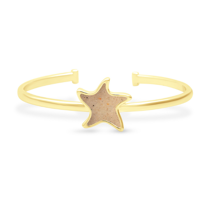Explorer Starfish Cuff Bracelet - Gold - Gold Sandstone