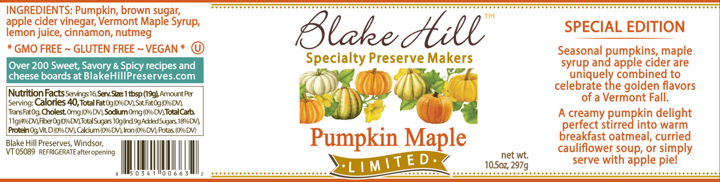 Blake Hill Preserves - Pumpkin Maple Butter