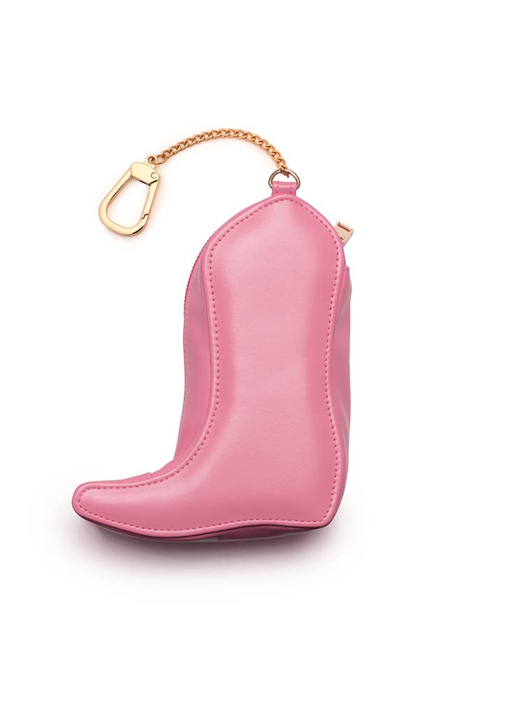 Living Royal - 2-in-1 Bag Charm & Reusable Shopper Bag - Pink Cowgirl Boot