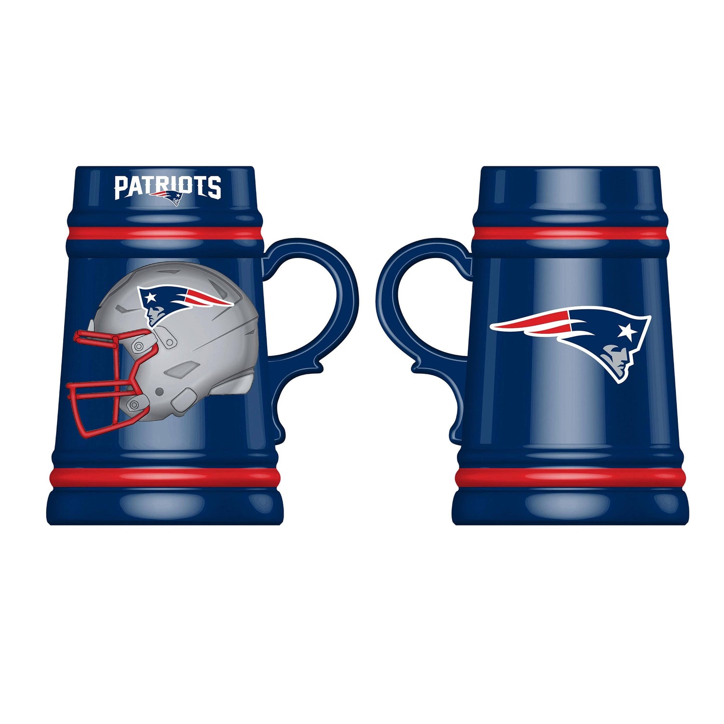 Evergreen Enterprises - New England Patriots Ceramic Stein Cup, 24oz