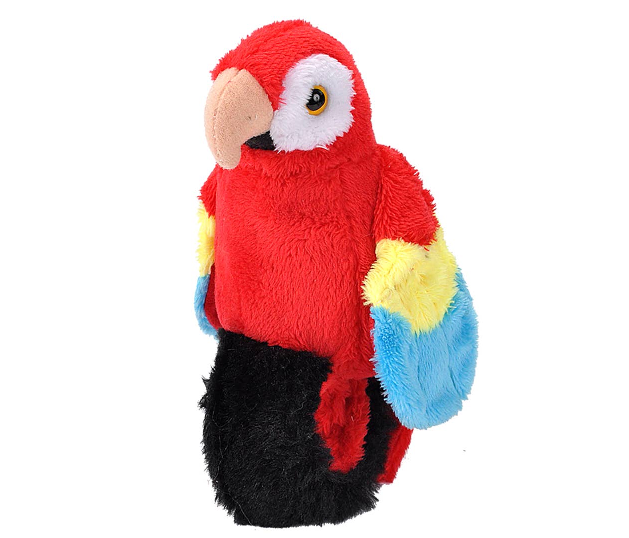 Wild Republic - Perching Parrot Scarlet Macaw Stuffed Animal 7" Talk-Back