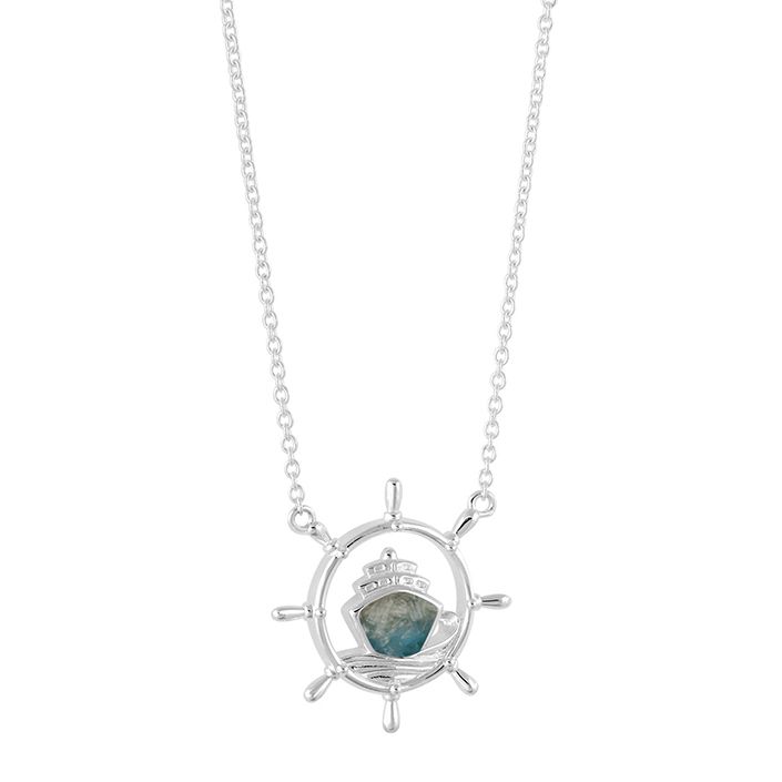Cruise Ship Necklace - Alaskan Lumberjack Shavings & Glacier Mix