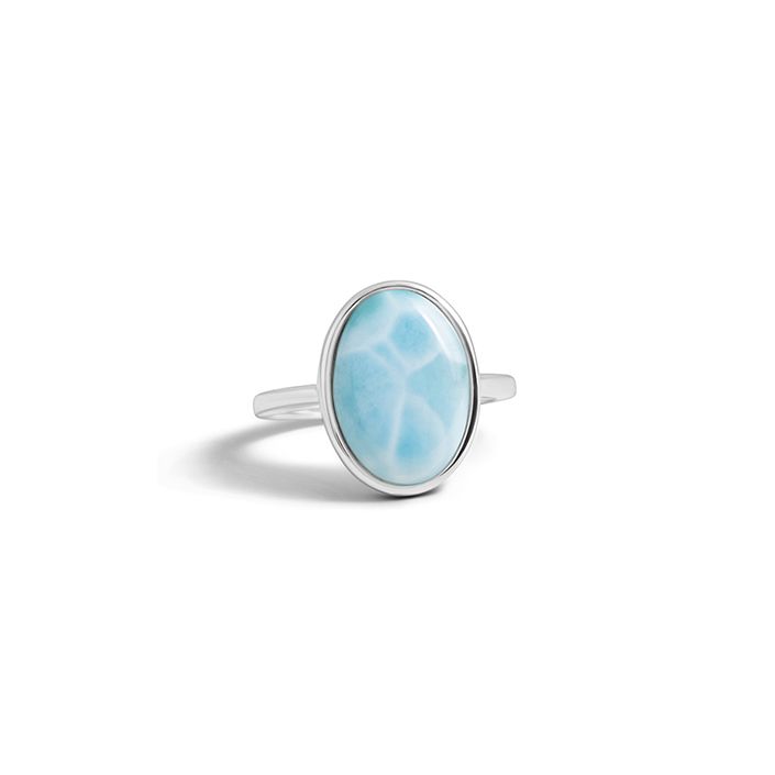 Oval Ring - Larimar Size 8