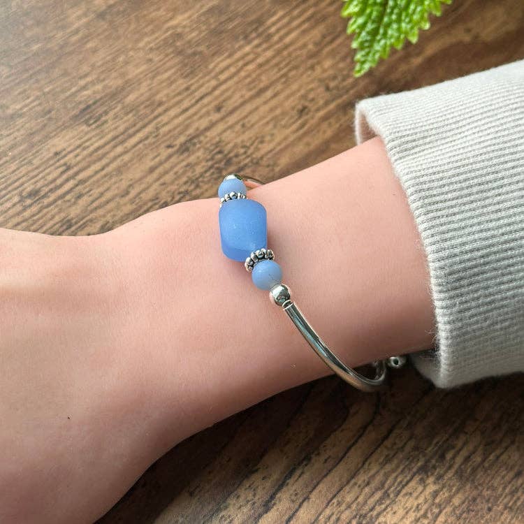 Sky Blue Sea Glass Bracelet