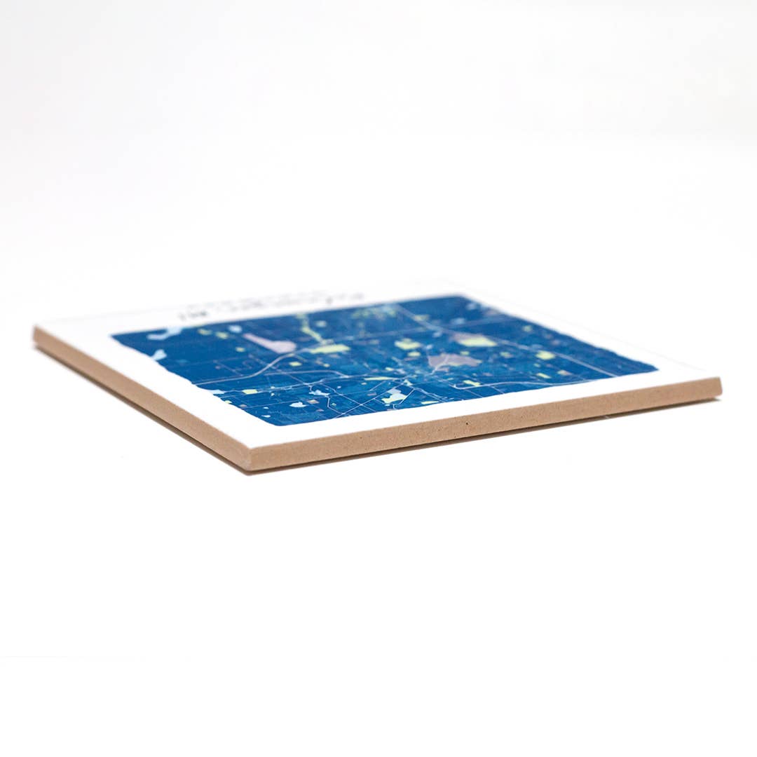 Watercolor Norwood Map Coasters