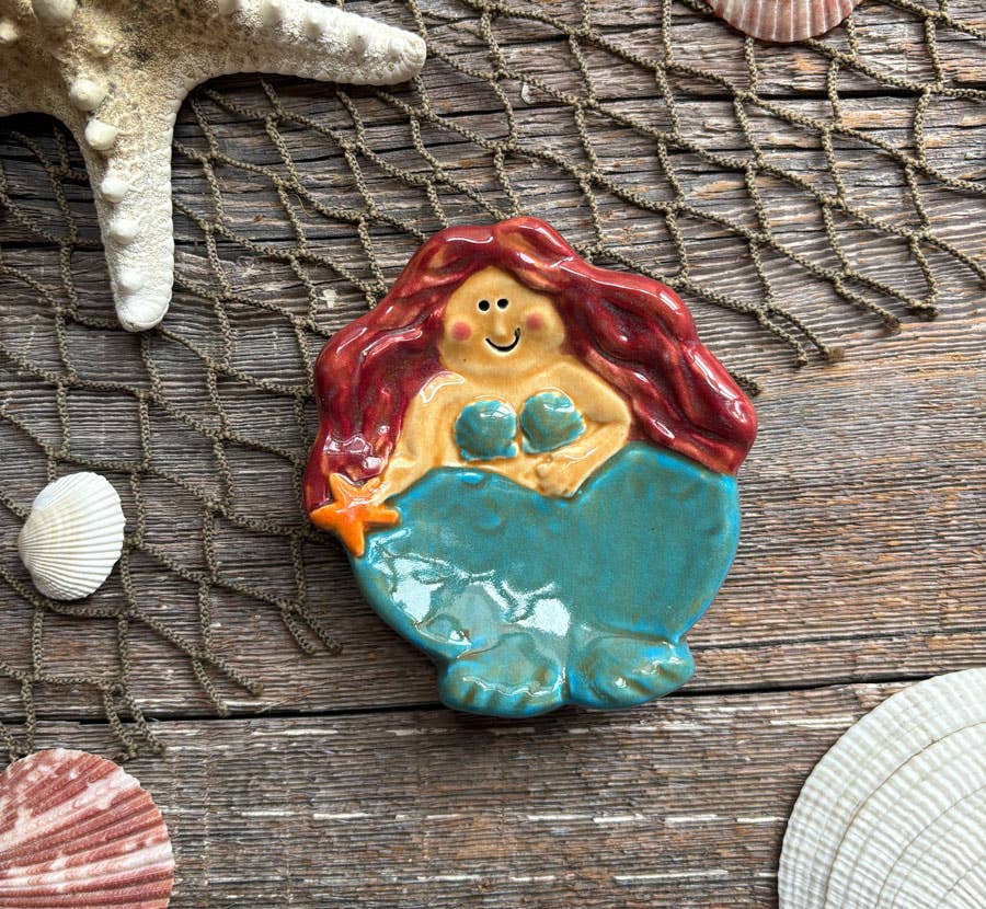 August Ceramics - Ceramic Mermaid Dish in assorted colors