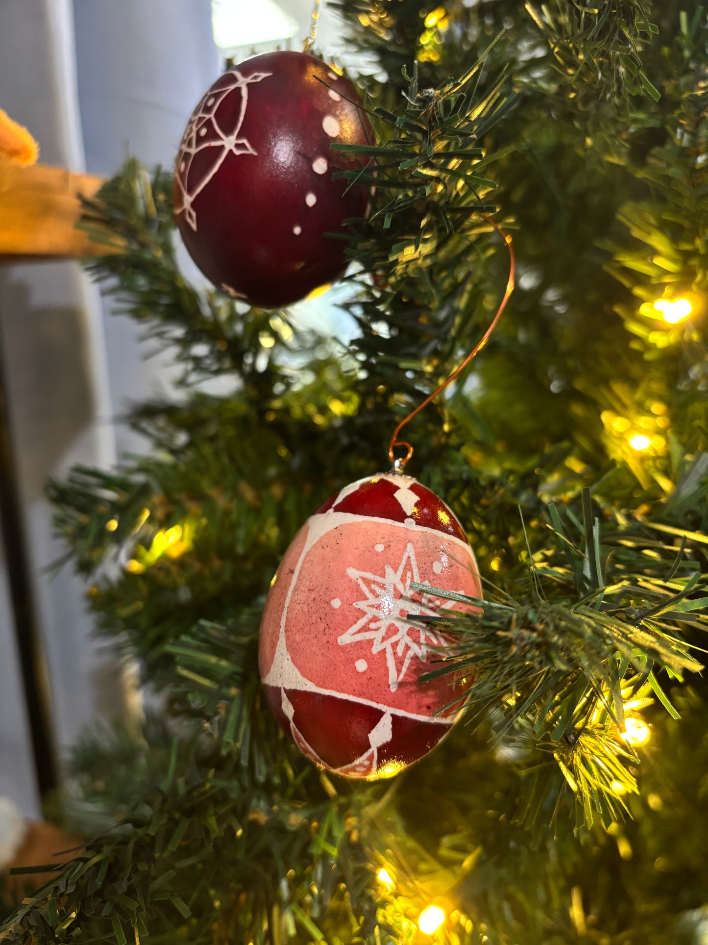 Hand Painted Egg Ornament by NJB