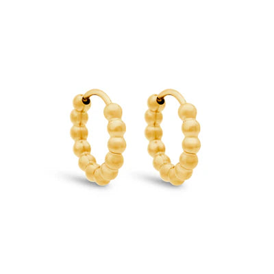 Bonded Bead Earrings Gold