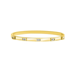 Emerald Cut Cuff Bracelet Gold