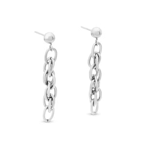 Rolo Chain Earrings Silver