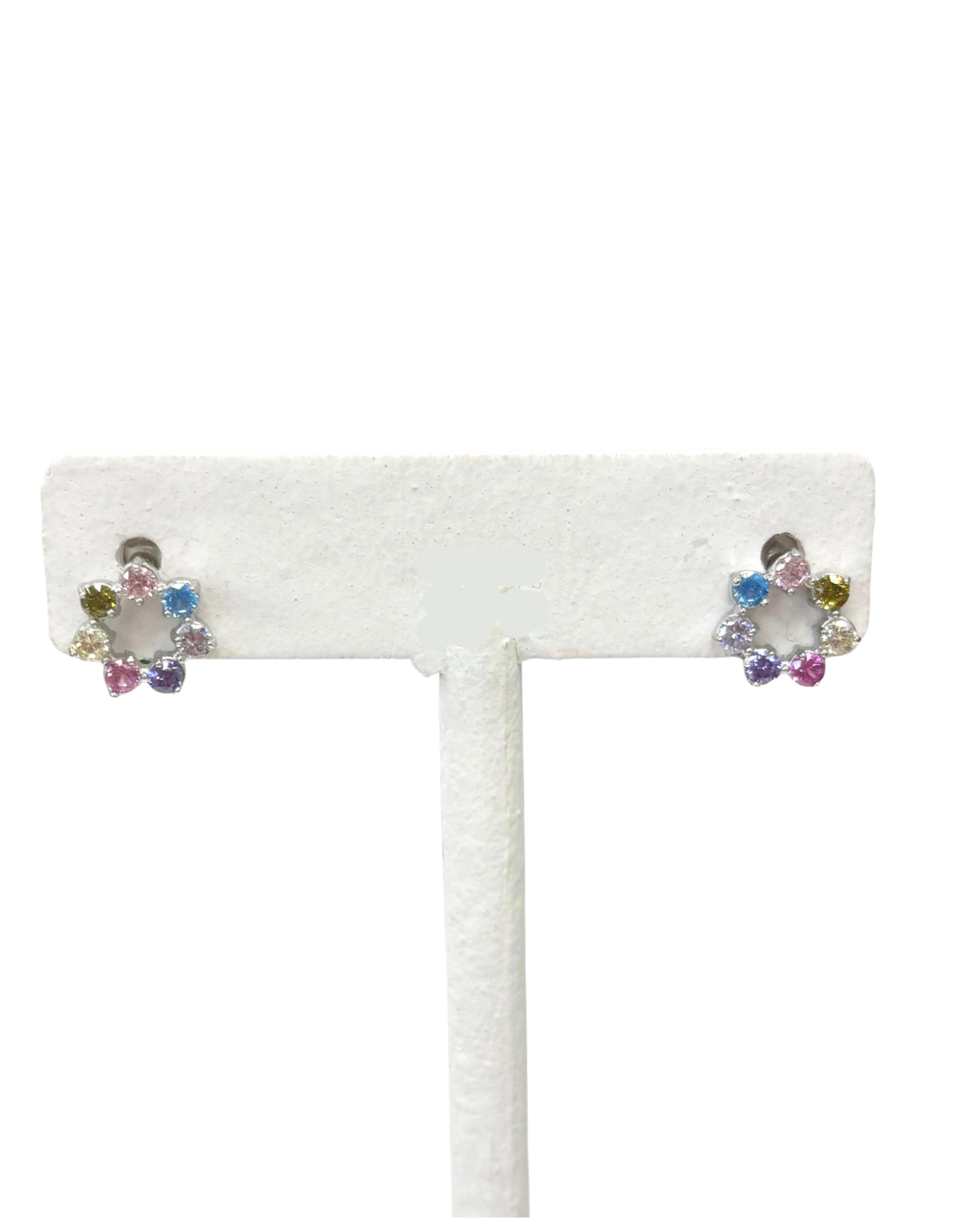 Mi Tesoro One of a Kind Crystal Earrings Silver