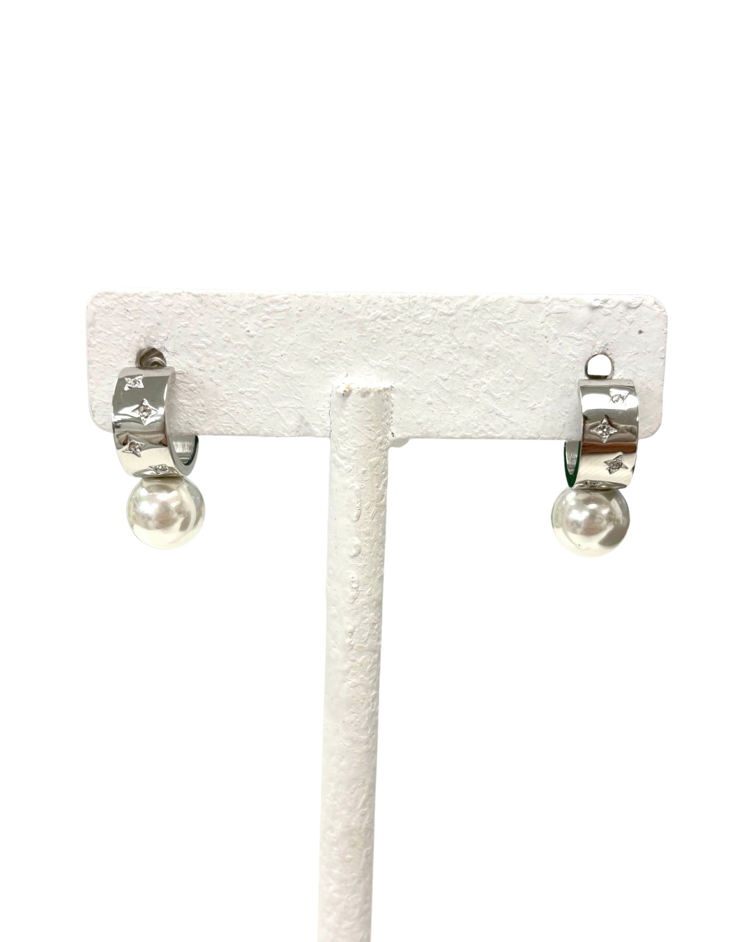 Mi Tesoro One of a Kind Crystal Earrings Silver