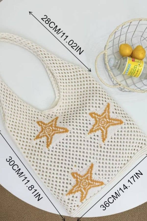 Ocean Theme Crochet Tote Bag