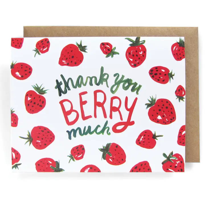 The Neighborgoods - Strawberry Thank You Greeting Card