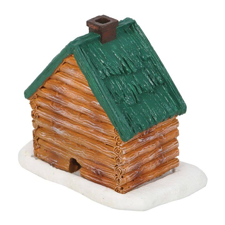 Winter Cabin Ski Chalet Incense Cone Holder