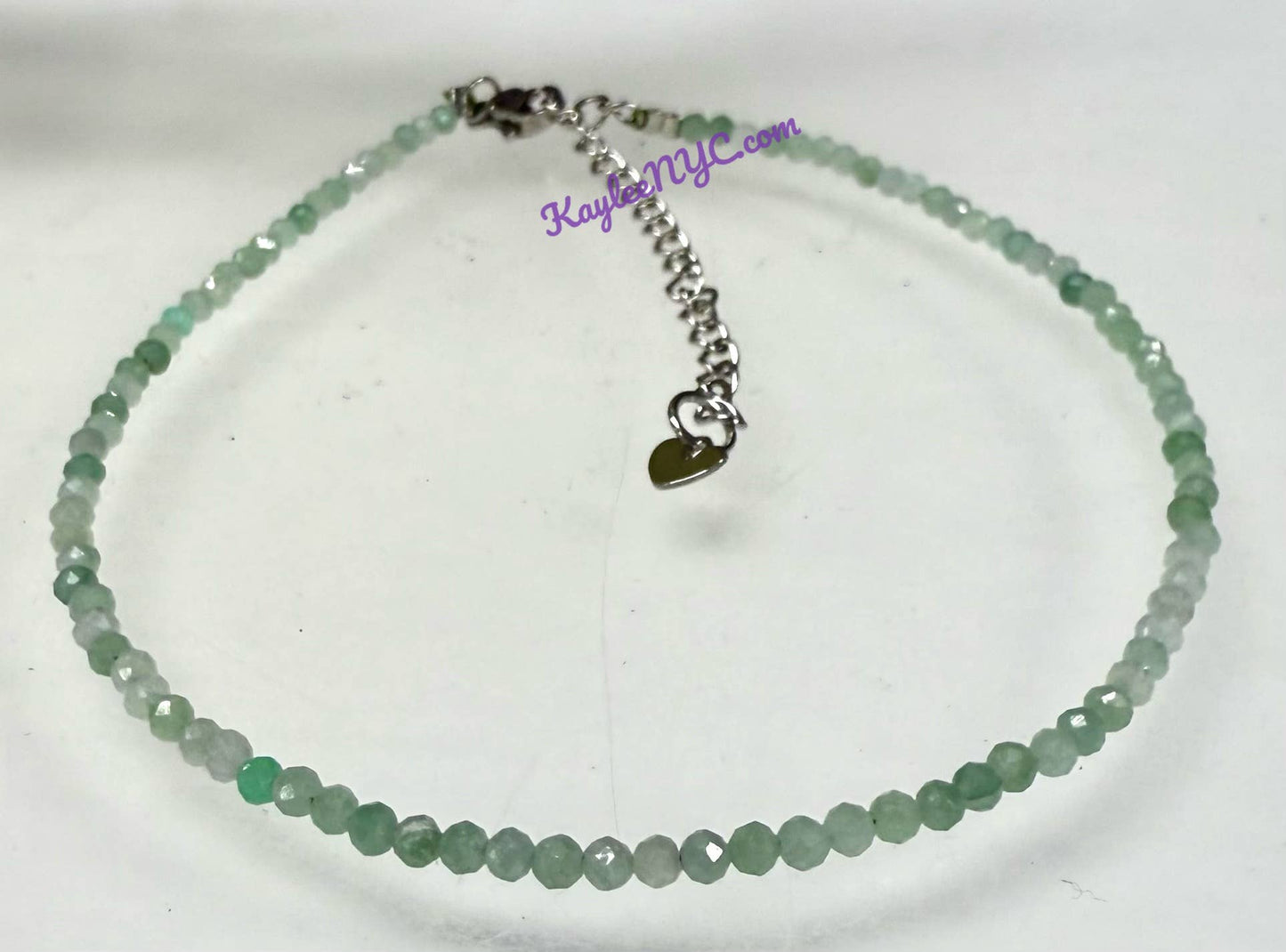 Burma Jade Jadeite Anklets Stainless Steel