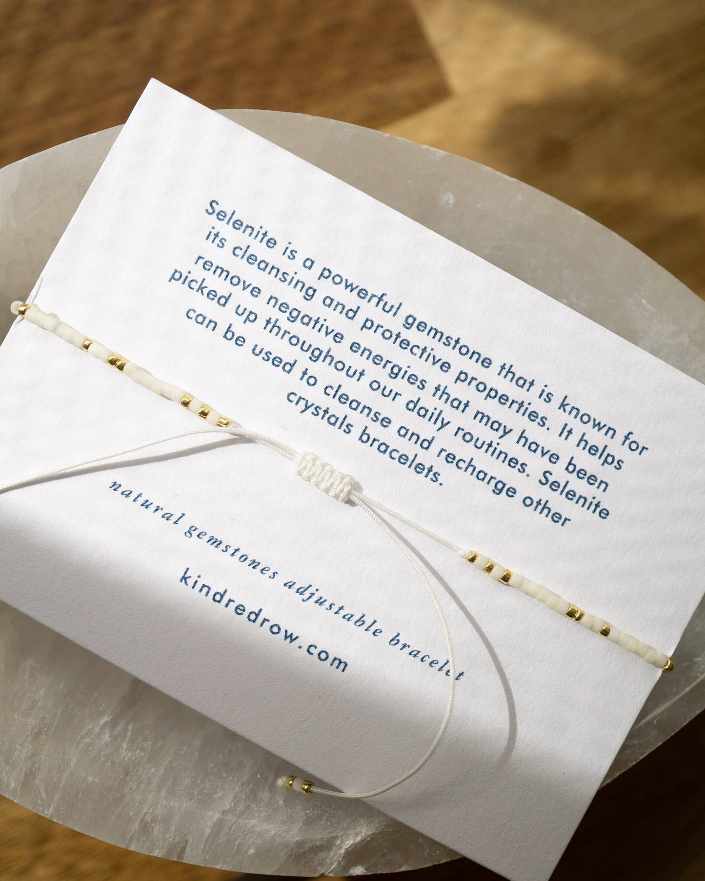 Kindred Row - Selenite Healing Gemstone Stacking Bracelet