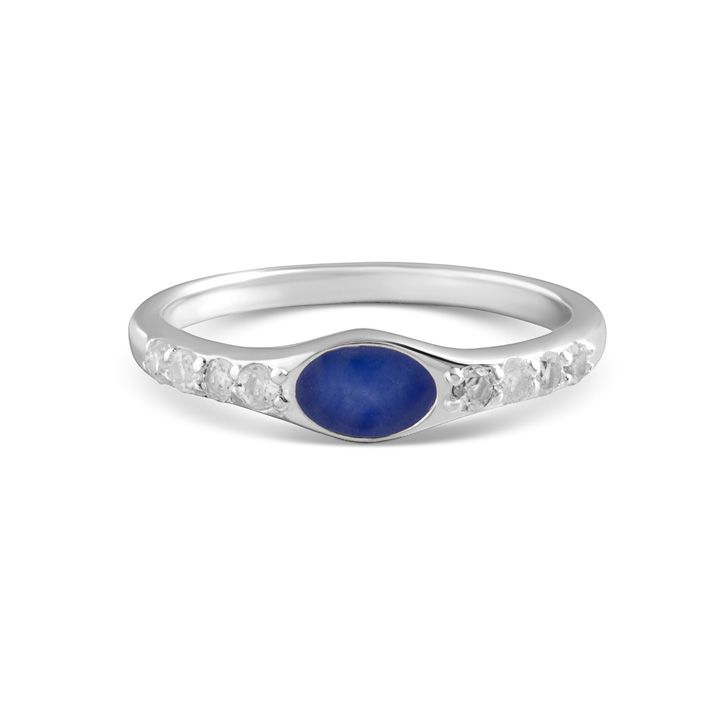 Cove Ring with White Topaz