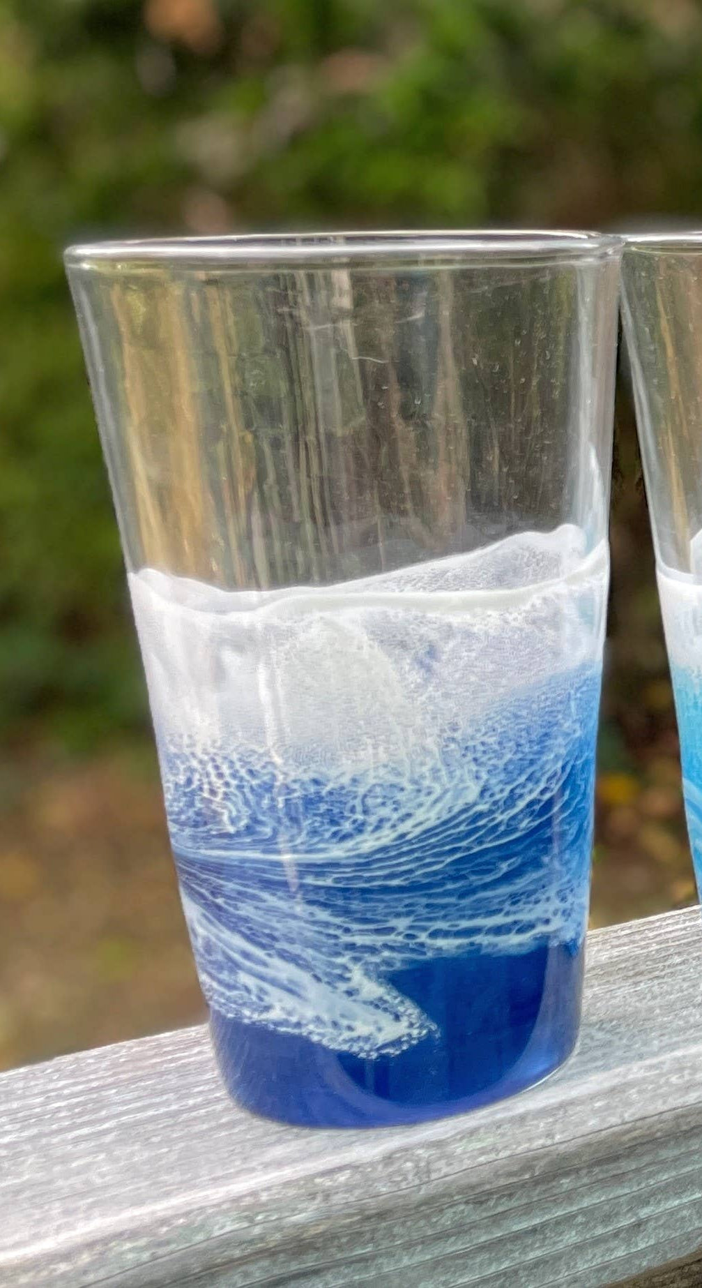 Pint Ocean Wave Glass: Ocean Blue