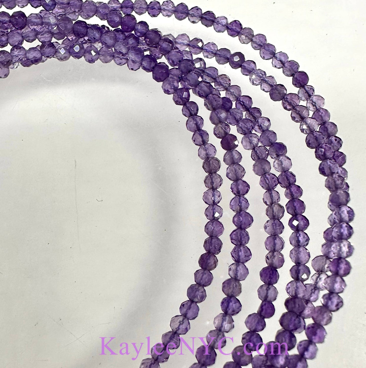 Natural Amethyst Anklet Stainless Steel Finding