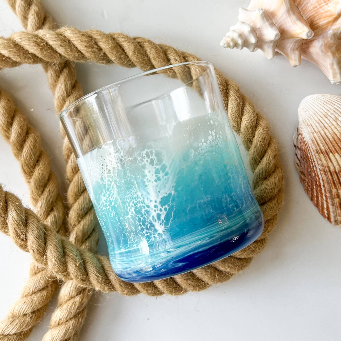 Citrus Waves Art - Whiskey Glass