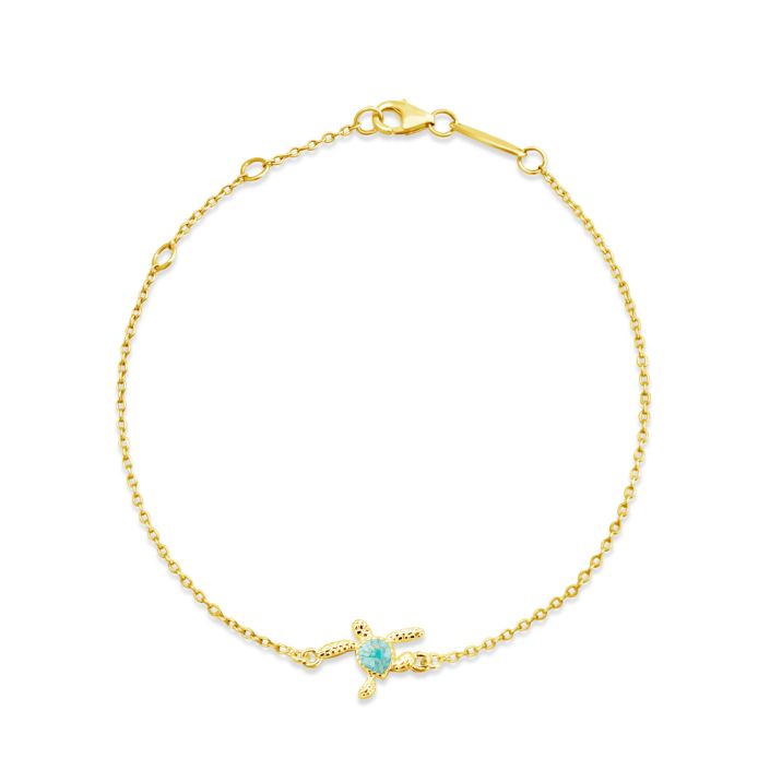 Delicate Dune Turtle Bracelet - Glacier Mix