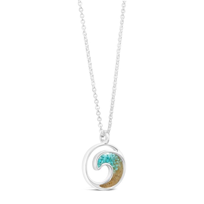Explorer Wave Necklace - Turquoise Gradient - Beaches of Cape Cod
