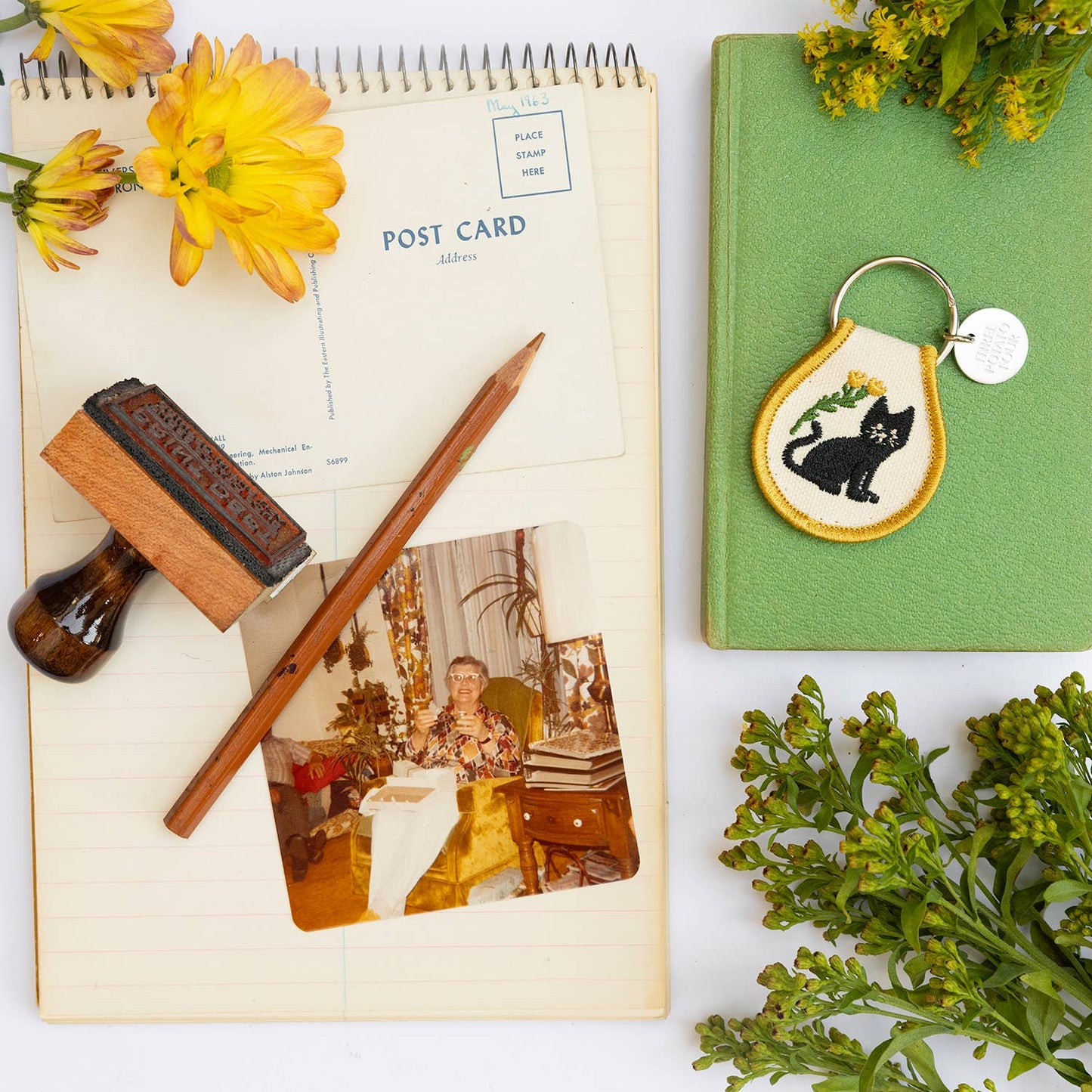 Three Potato Four - Patch Keychain - Black Cat