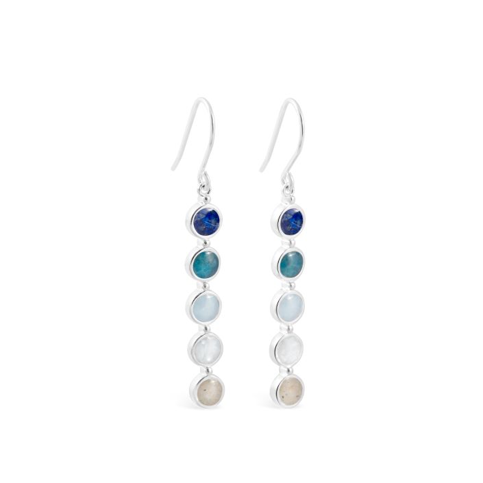 Endless Summer Blues Drop Earrings - Sand from Beaches of Cape Cod