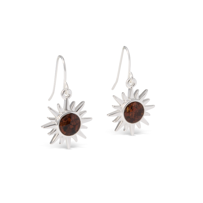 Explorer Sunburst Earrings - Silver - Sunflower Petals