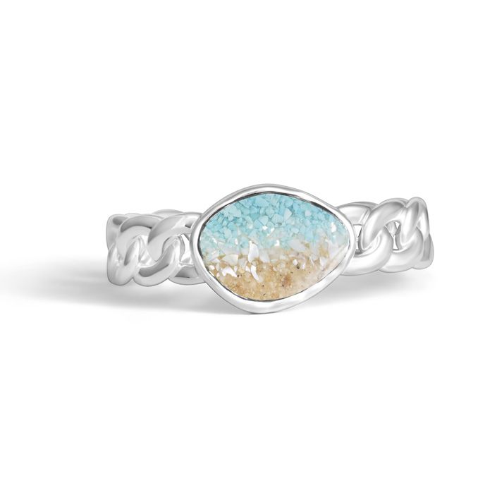 Lagoon Cuff Bracelet - Dune Silver - Ocean Gradient - Beaches of Cape Cod
