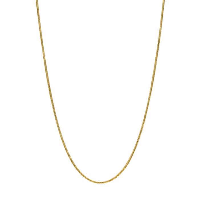 Thin Snake Chain Necklace - Gold - 17 inches