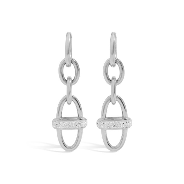 Mi Tesoro - Oval Link Chain Earrings - Silver