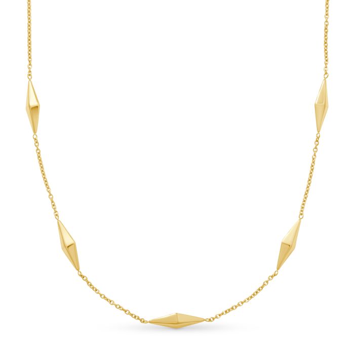 Rivet Choker Necklace - Gold