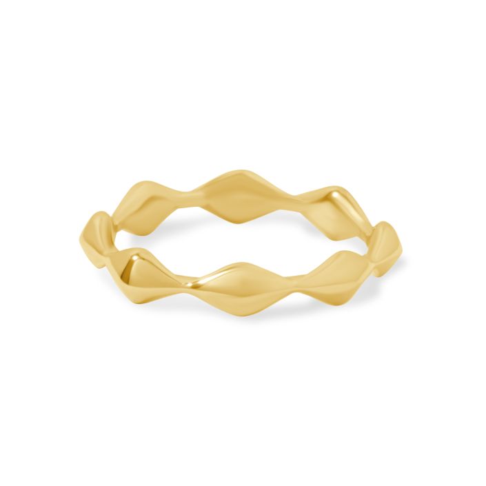 Rivet Stacker Ring - Gold