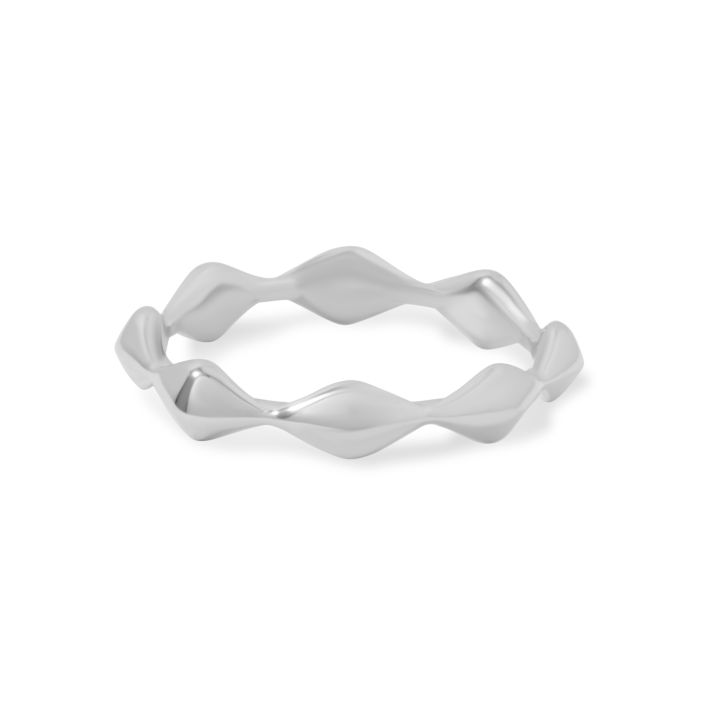 Rivet Stacker Ring = Silver