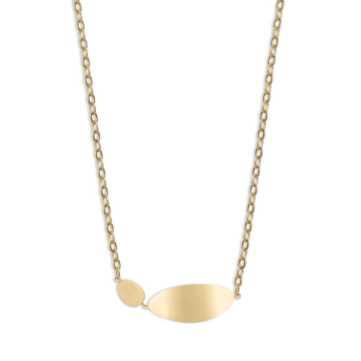 Mi Tesoro - Organic Oval Statement Necklace - Gold