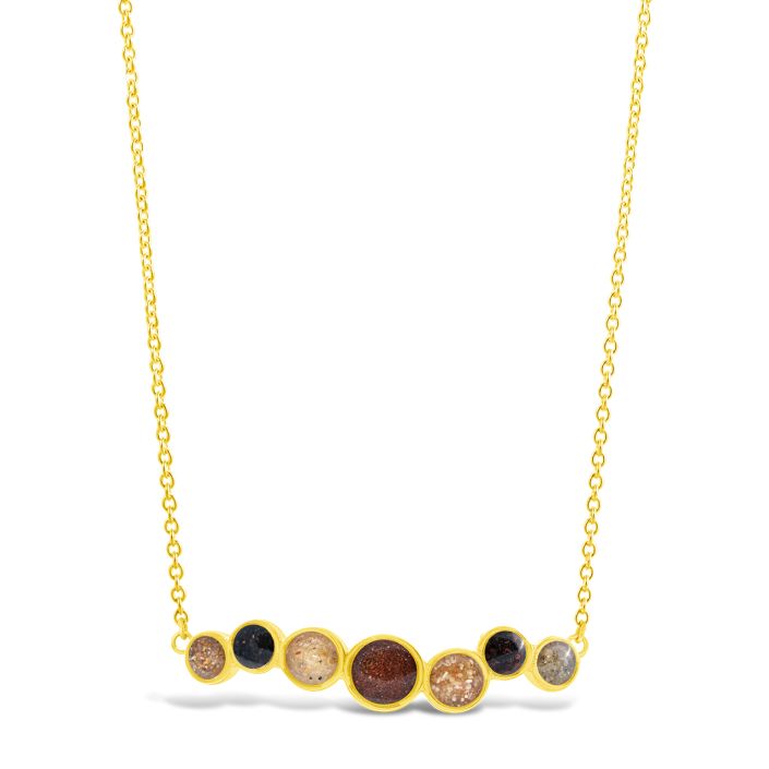 &earth - Our Planet Stationary Necklace - Gold