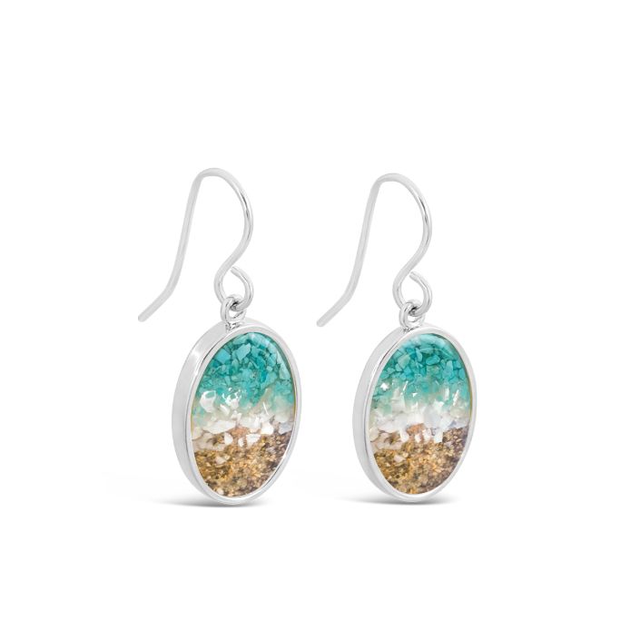 Sandrop Earrings - Large - Ocean Gradient, Beaches of Cape Cod