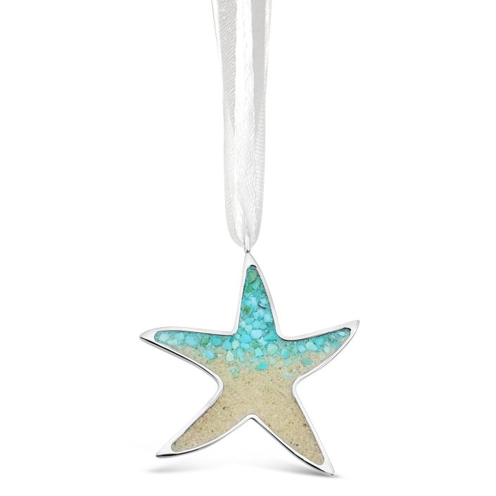 Dune Starfish Ornament - Turquoise Gradient, Beaches of Cape Cod