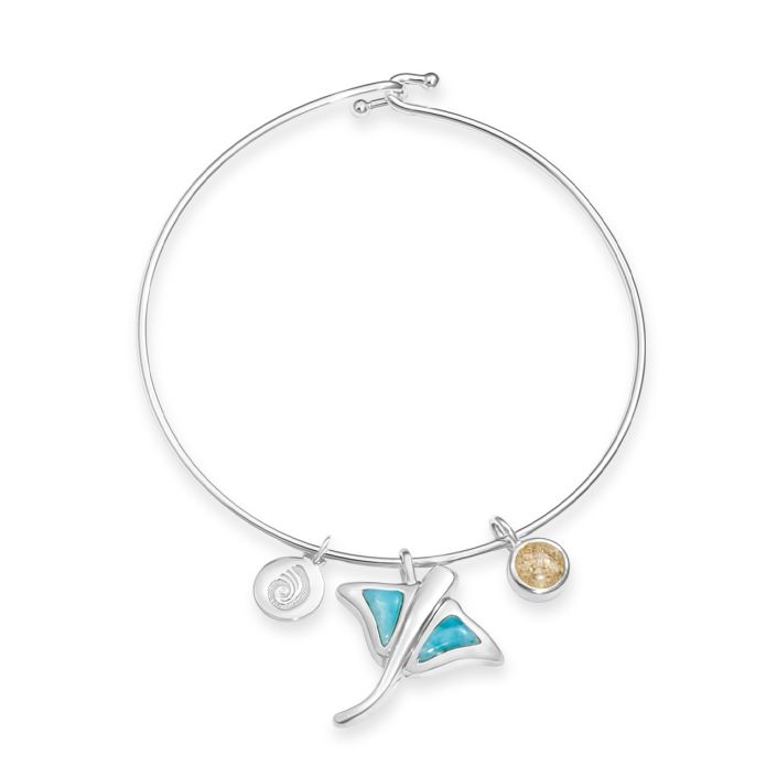 Stingray Bangle Larimar and The Beaches of Cape Cod