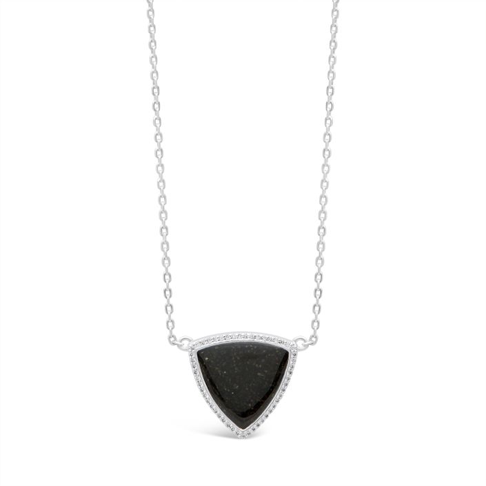 Trillion Necklace with White Topaz by Christine Kesteloo - Mussel Shell