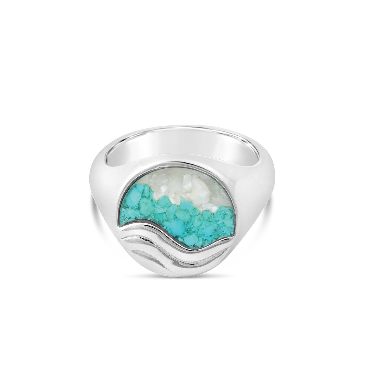 &Earth - Swell Signet Ring - Silver - Size 7