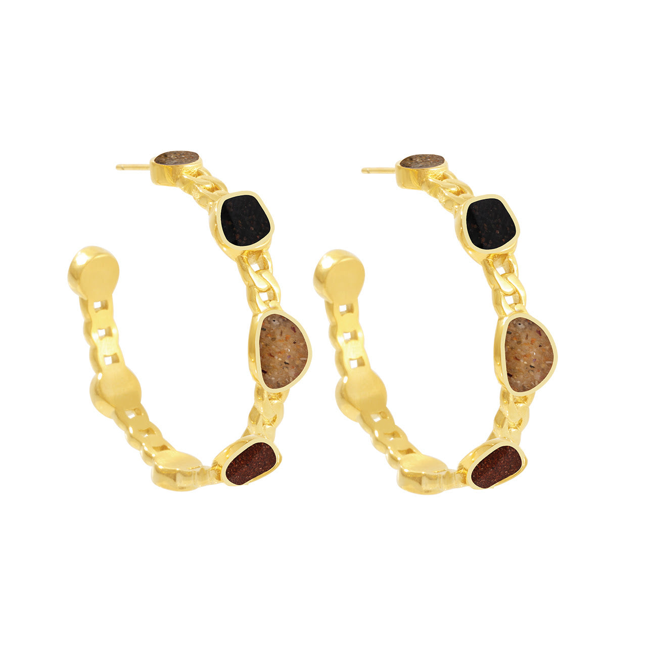 &Earth - Mia Tierra Hoop Earrings - Gold