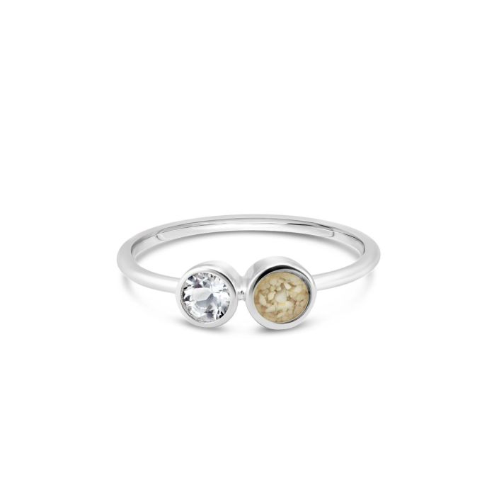 Veronica Stacker Ring by Camille Kostek - Obsidian - Size 8