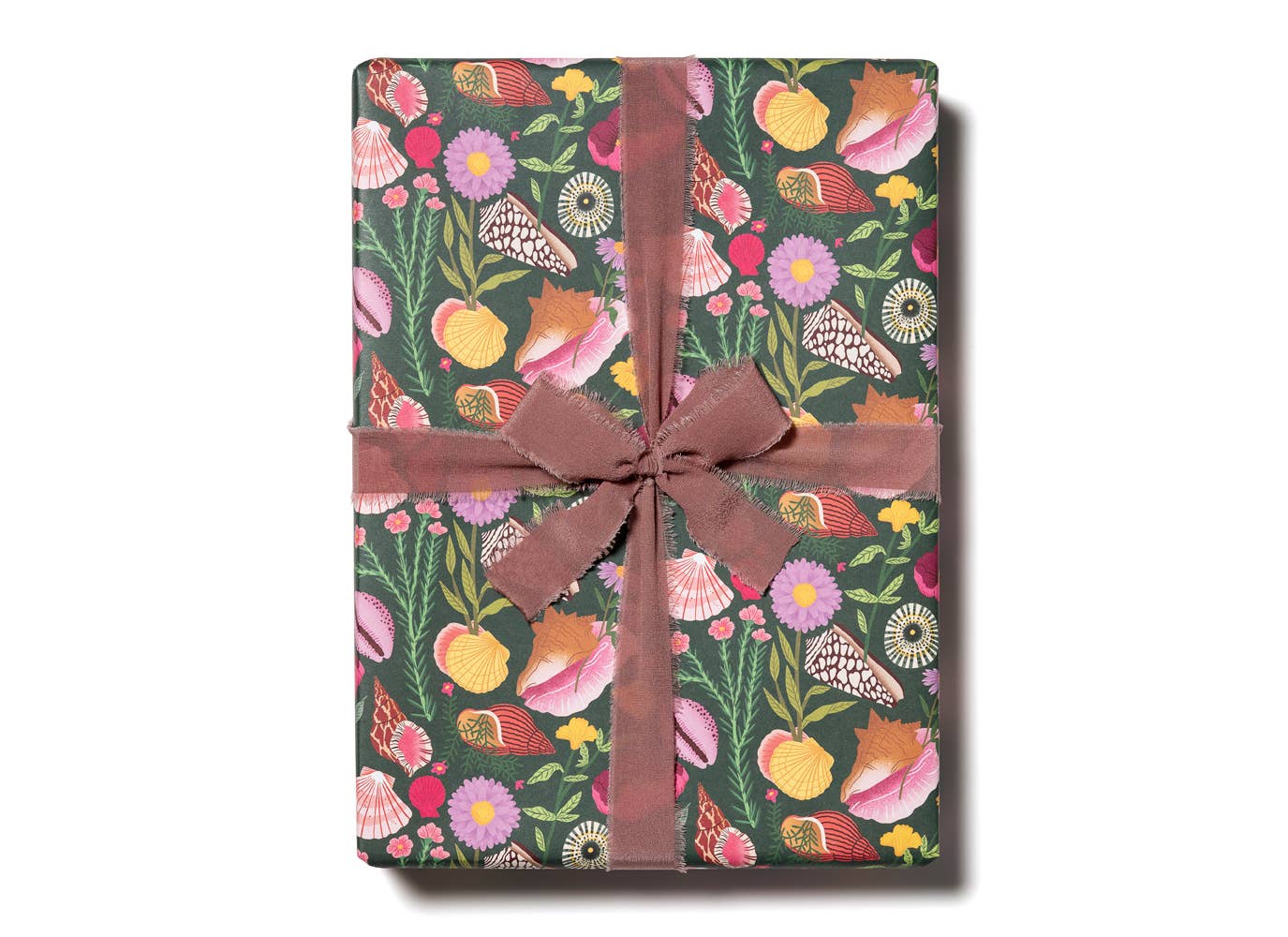 Red Cap Cards - Shells and Flowers wrapping paper rolls – The Cove by Dune