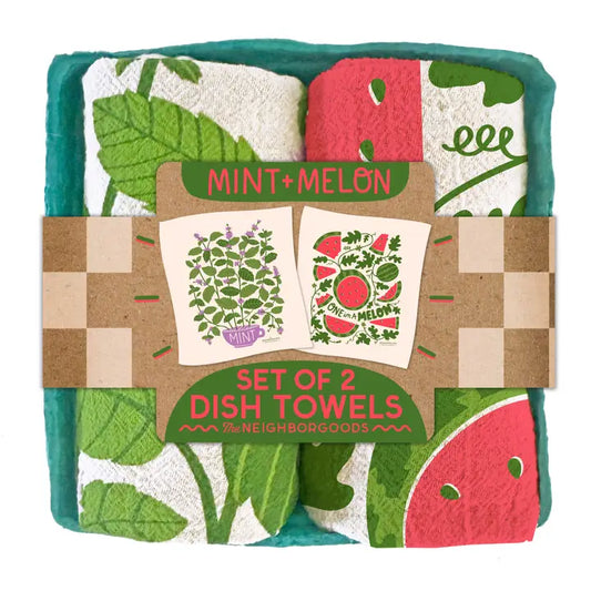 The Neighborgoods - Mint & Melon - Dish Towel Set of 2